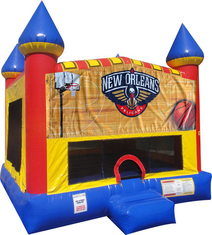 New Orleans Pelicans Inflatable bounce house w/ Basketball Goal