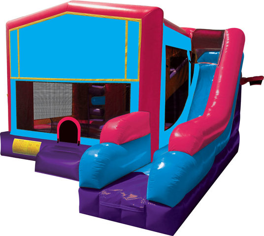 A 7in1 Module Bounce House Combo Pink