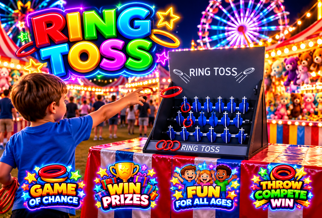 Ring Toss Carnival Table top Box Game Rental