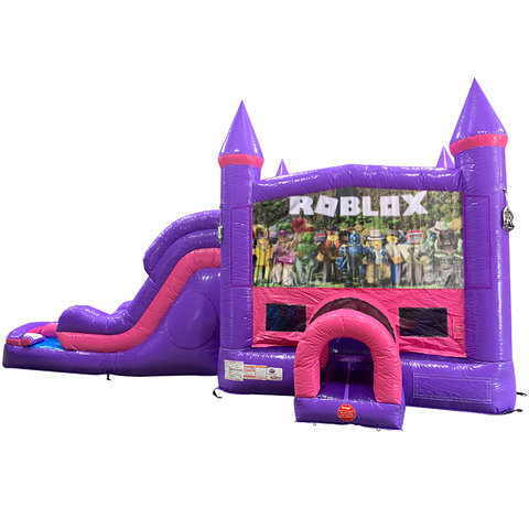 Roblox Dream Double Lane Wet/Dry Slide with Bounce House