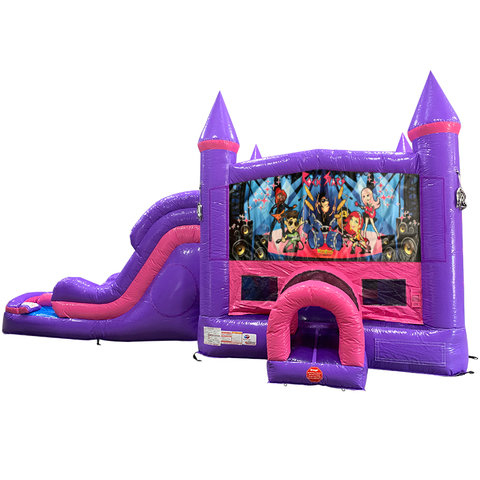 Rock Star Dream Double Lane Wet/Dry Slide with Bounce House