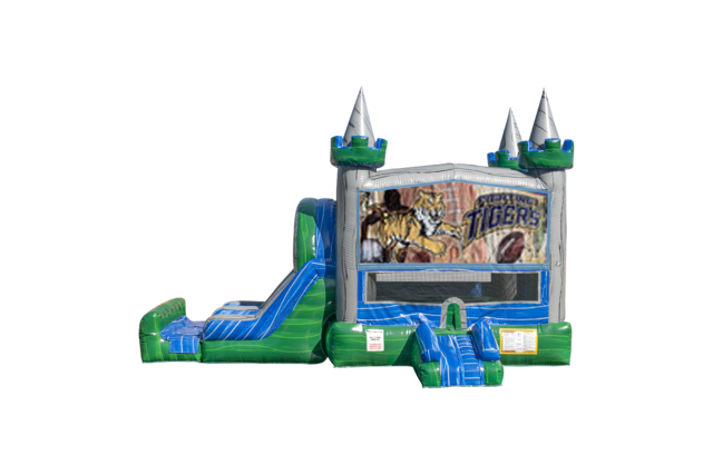 Tigers Emerald combo Double Lane Wet/Dry with Bounce House