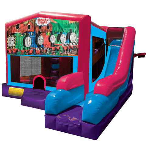 Train Inflatable 7in1 Pink Combo