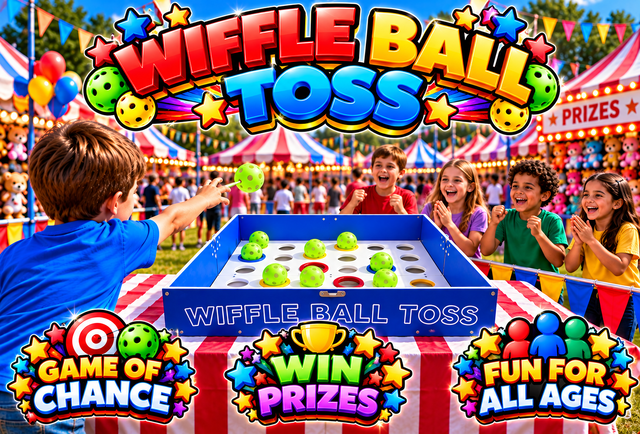 Wiffle Ball Toss Carnival Table top Box Game Rental