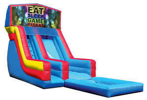 Eat, Sleep, Play Games Water Slide