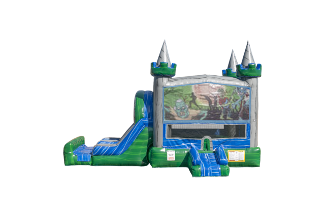 Zombies 2 combo Double Lane Wet/Dry with Bounce House