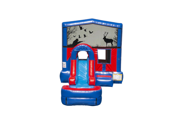 Hunting Ez front slide bounce house combo