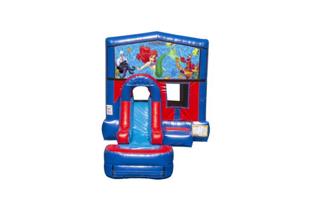 Little Mermaid Ez front slide bounce house combo