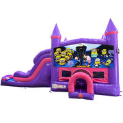 Despicable Me Dream Double lane wet/dry Slide with Bounce House