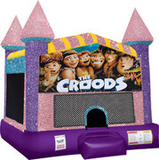 The Croods Inflatable bounce house with Basketball Goal Pink