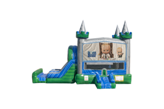 Boss Baby Emerald combo Double Lane Wet/Dry with Bounce House