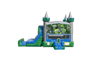 Bugs Life Emerald combo Double Lane Wet/Dry with Bounce House