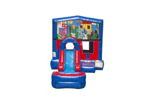 Blues Clues Ez front slide bounce house combo