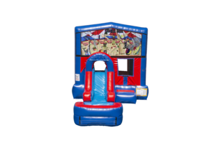 Circus fun Ez front slide bounce house combo