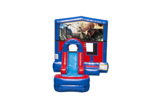 Dinosaurs 2 Ez front slide bounce house combo