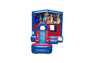 Five Nights at Freddy Ez front slide bounce house combo