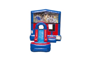 Golden State Warriors Ez front slide bounce house combo