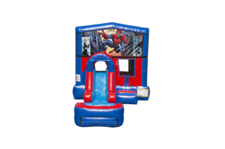 Spiderman EZ front slide bounce house combo