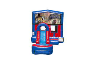 Tigers EZ front slide bounce house combo