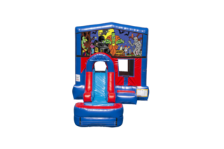 Halloween Ez front slide bounce house combo