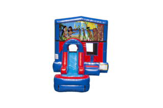 Luau Ez front slide bounce house combo