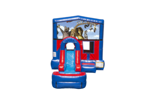 Madagasgar Ez front slide bounce house combo