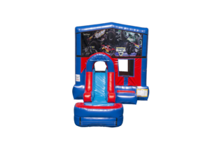 Monster Truck 2 EZ front slide bounce house combo