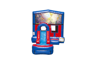 Tinkerbell EZ front slide bounce house combo