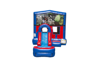 Zombies vs Plants EZ front slide bounce house combo