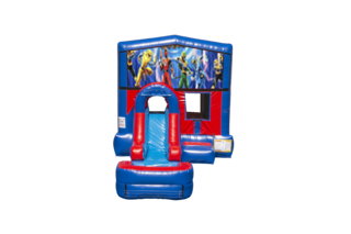 Power Rangers EZ front slide bounce house combo