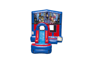 Rock Stars EZ front slide bounce house combo