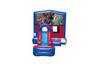 Superman EZ front slide bounce house combo
