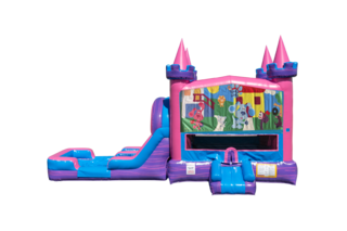 Blues Clues Lucky princess combo Double Lane Wet/Dry with Bounce House 