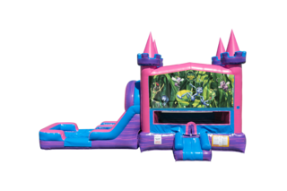 Bugs Life Lucky princess combo Double Lane Wet/Dry with Bounce House 