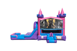 Call of Duty Lucky princess combo Double Lane Wet/Dry with Bounce House 