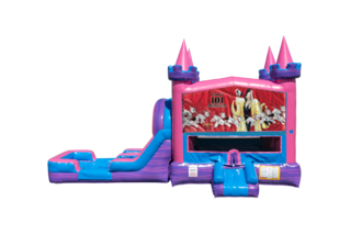 Dalmatians 101 Lucky princess combo Double Lane Wet/Dry with Bounce House 