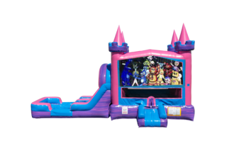Five Nights of Freddy Lucky princess combo Double Lane Wet/Dry with Bounce House 