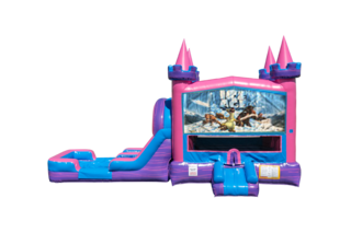 Ice Age Lucky princess combo Double Lane Wet/Dry with Bounce House 