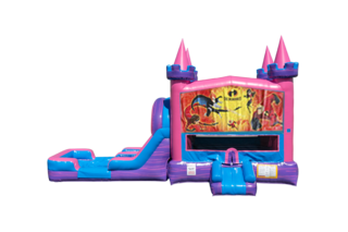 Incredibles Lucky princess combo Double Lane Wet/Dry with Bounce House 