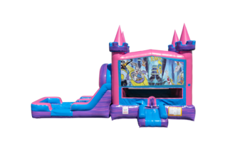 Looney Toons Lucky princess combo Double Lane Wet/Dry with Bounce House 
