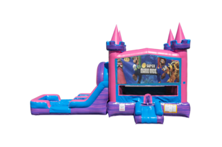 Super Mario Brothers Lucky princess combo Double Lane Wet/Dry with Bounce House 