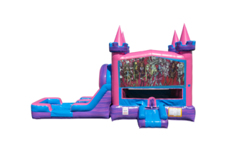 Monster High Lucky princess combo Double Lane Wet/Dry with Bounce House 