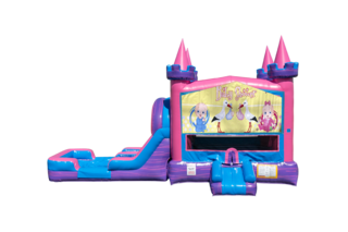 Baby Shower Lucky princess combo Double Lane Wet/Dry with Bounce House 