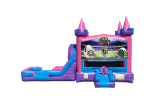 Tulane Lucky princess combo Double Lane Wet/Dry with Bounce House 