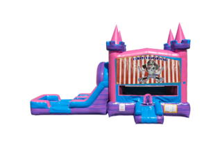 Pirates Adventure Lucky princess combo Double Lane Wet/Dry with Bounce House 