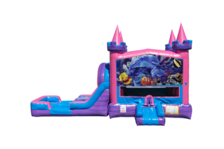Under the Sea Lucky princess combo Double Lane Wet/Dry with Bounce House 