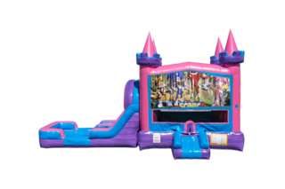 Sonic Lucky princess combo Double Lane Wet/Dry with Bounce House 