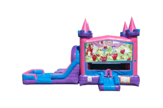 Strawberry Shortcake Lucky princess combo Double Lane Wet/Dry with Bounce House 