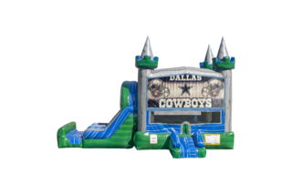 Dallas Cowboys Emerald combo Double Lane Wet/Dry with Bounce House