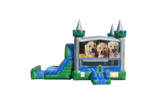 Dogs Emerald combo Double Lane Wet/Dry with Bounce House
